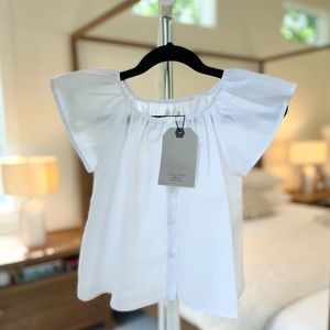 Zara white top. Size 5. Brand new w tag.